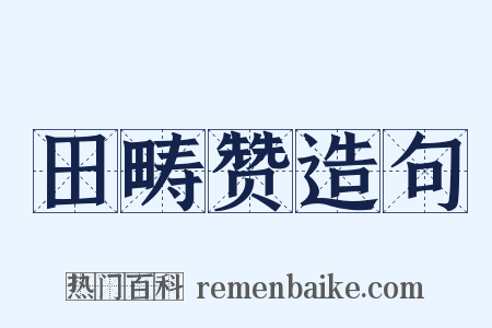 田畴赞造句是什么意思的图片